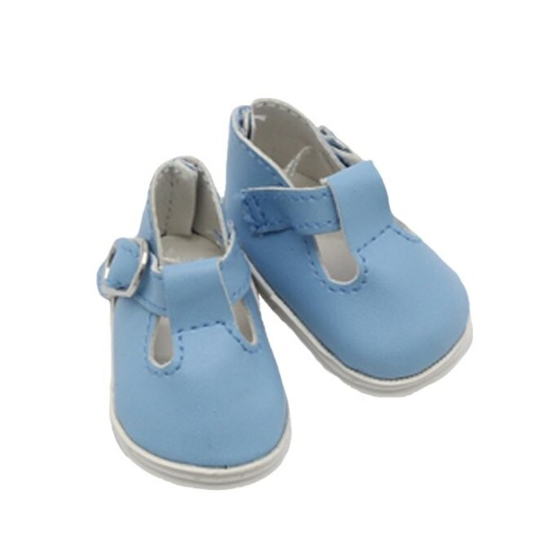 Kožené topánky pre bábiku modrá