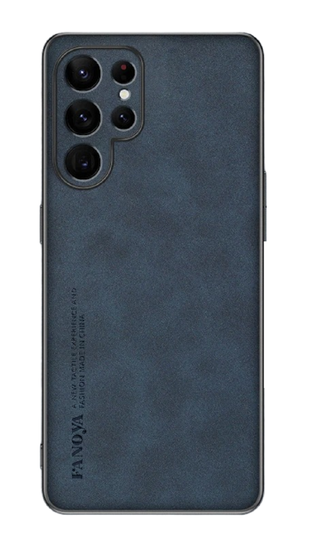 Kožený kryt na Samsung Galaxy A34 modrá