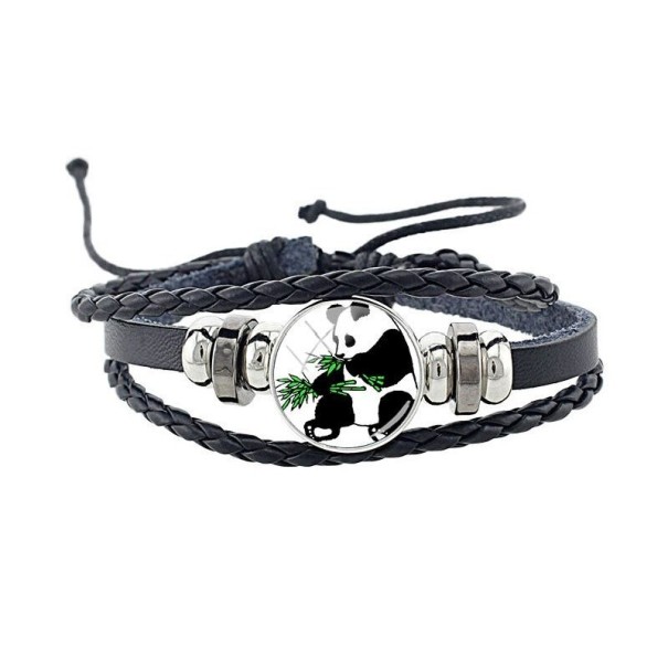 Kožený náramek panda 14