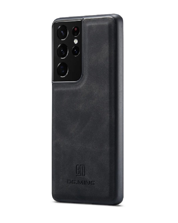 Kožený ochranný kryt s magnetem na Samsung Galaxy S23 Ultra černá