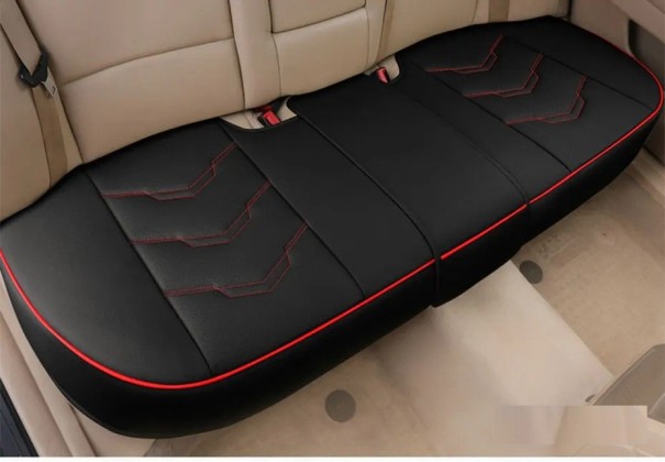 Kožený univerzální potah na zadní sedadlo Ochranný autopotah na trojlavici Prémiová umělá kůže Komfortní sedák Voděodolný Snadná instalace červená