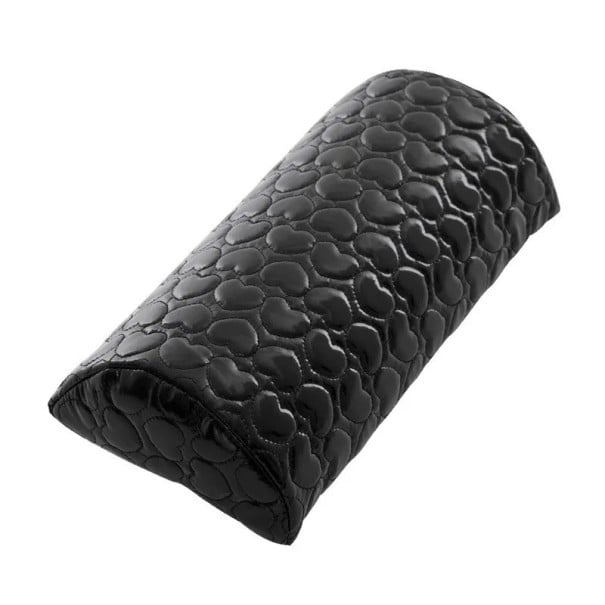 Kozmetický polštárik pod ruku 7 x 12,8 x 29 cm Mäkká opierka ruky Omyvateľný prenosný vankúš so zipsom pre modeláž nechtov čierna