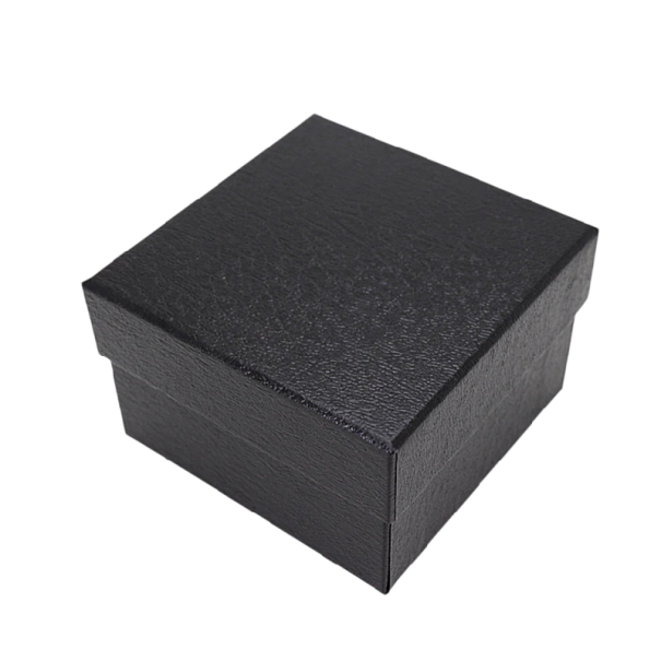 Krabička na hodinky se vzorem liči kompaktní 8,5x8,3x5,5 cm PU kůže černá pro uložení náramkových hodinek doma i na cesty 1