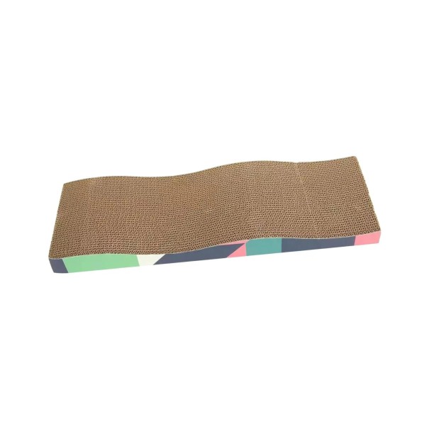 Kradsetræ af pap til katte, bølgepap 64x22x5 cm Letvægtsmåtte Kradseoverflade Ekstra plads for større komfort for katte 1