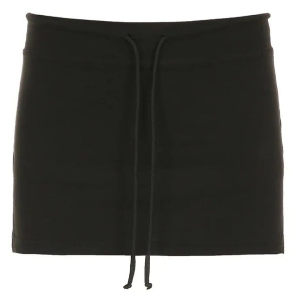 Krátka retro mini sukňa so šnurovaním Elegantná ležérna sukňa pre ženy Štýlová áčková sukňa s vysokým pásom na každodenné nosenie čierna S