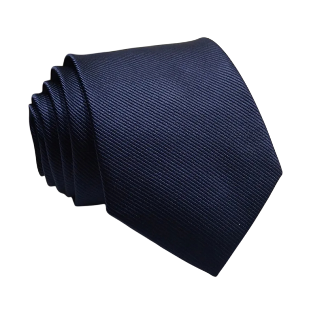Krawat męski 146 x 8 cm Elegancki krawat do formalnych i codziennych stylizacji Moda męska Stylowy dodatek do koszuli i garnituru Krawat biznesowy ciemnoniebieski