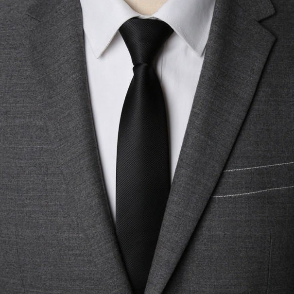 Krawat męski T1221 czarny