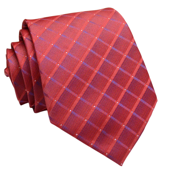 Krawat męski w czerwone paski 146 x 8 cm Moda męska Elegancki krawat do noszenia na co dzień i na formalne okazje Stylowy dodatek do koszuli 1