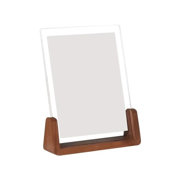 Kreativ ram för foton 10,2 x 15,2 cm Akryl Träbas 4,6 x 1 cm Bok eller valnöt Modern stående dekoration för fotografier mörkbrun
