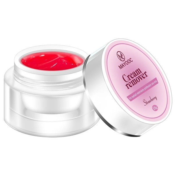 Krémový odstraňovač lepidla na řasy 15 g Růžová varianta Šetrné a rychlé odstranění Profesionální použití Strawberry