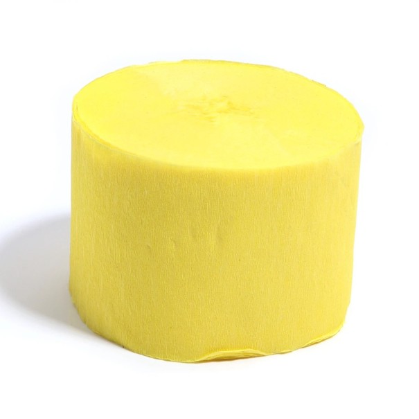 Krepový papír role 4,5 cm x 25 m barevný dekorativní papír pro balení dárků květin a kreativní tvoření ozdoby žlutá