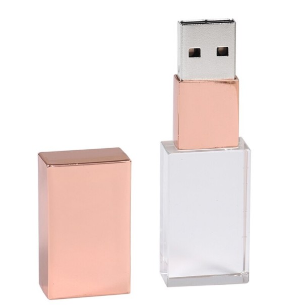Kristal USB-stick roze 8GB