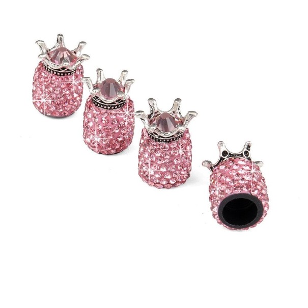 Krone ventilhætter 4 stk B574 rosa