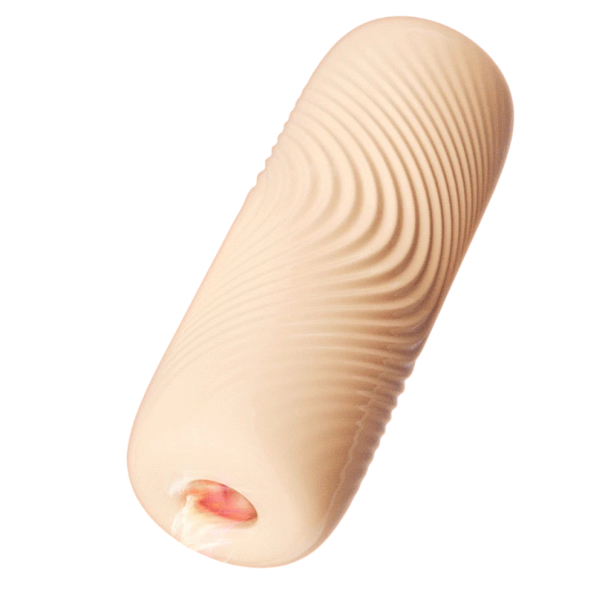 Krops-onanikop med realistisk inderside og riller 8,5x3,2 cm, diskret emballage 1