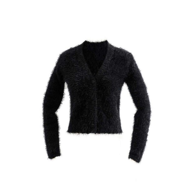 Krótki sweter damski A2193 czarny M