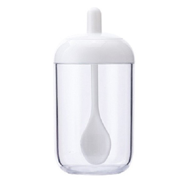 Kruidenpotje met lepel wit