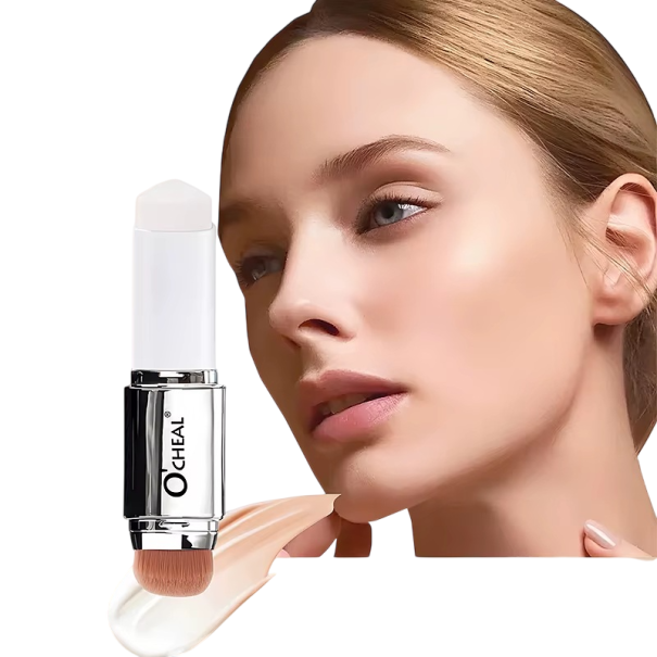 Krycí make-up tyčinka s kartáčkem Dvouhlavý měnící barvu Voděodolný krém sjednocující tón pleti Hydratace kontrola mastnoty 2