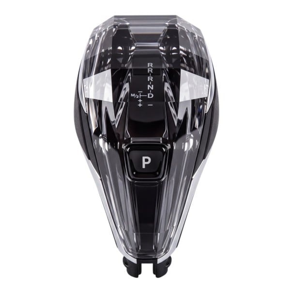 Krystal gearshift knob BMW CIC-2-1234F, 3-delt sæt med iDrive-controller og M RND, ABS og krystal, gennemsigtig sort, serie 1–4 LHD 1