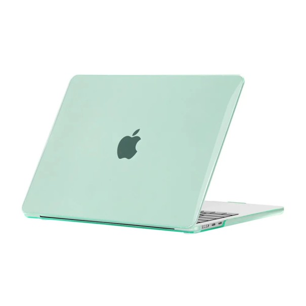 Kryt na MacBook Air 13,6 palců 2022 až 2025 průhledný dvoudílný ochranný obal pro modely A2681 A3113 i A3240 na víko i spodní stranu zelená