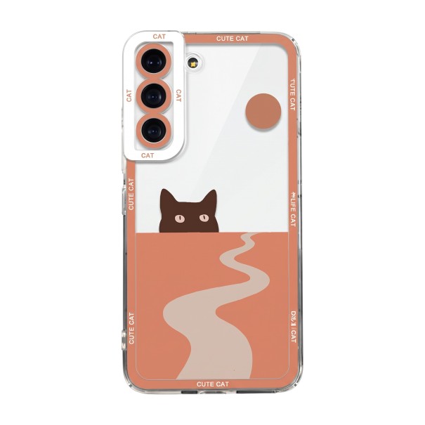 Kryt na Samsung Galaxy S26+ S motívom mačky Plastový obal na mobil Ochranné puzdro na telefón S rámčekom okolo fotoaparátu Na každý deň 5