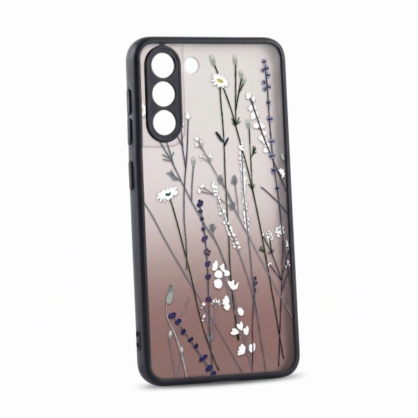 Kryt pre Samsung Galaxy S24 Ultra S motívom kvetín Matný zadný panel Materiál PC a TPU Ochranný rámeček fotoaparátu Obal na mobil s potlačou 3