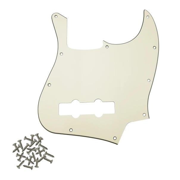 Kryt voor basgitaar met vier snaren JB voor Amerikaanse standaard FD Jazz Bass Beschermpaneel tegen krassen Gitaaraccessoires Ivory