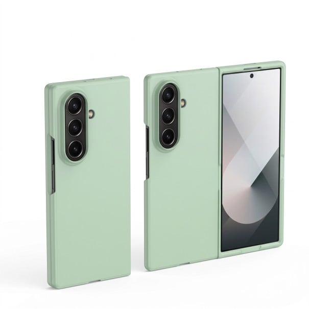 Kryt voor Samsung Galaxy Z Fold 4 Dunne plastic hoes Twee-delige hoes voor opvouwbare telefoon Bescherming van de achterkant en camera groen