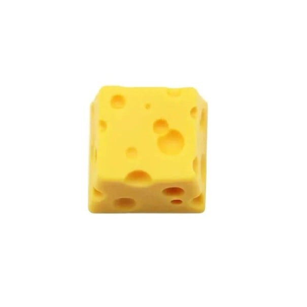 Krytka klávesy s motivem sýru dekorativní keycap PBT žlutá pro mechanickou klávesnici originální doplněk pro gaming setup 1