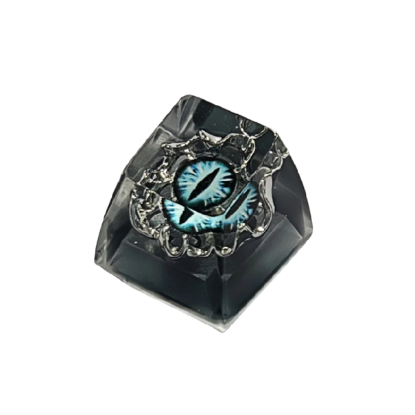 Krytka na klávesy evil eye dekorativní 1,8x1,8x1,6 cm pryskyřice artisan keycap pro mechanickou klávesnici PC setup modrá