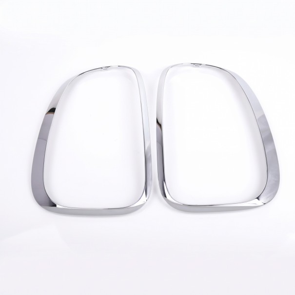 Kryty zadních světel, rámečky zadních světlometů, 1 pár (levý + pravý), ABS plast, montáž na klip, pro MINI Cooper Countryman R60 2011–2016 stříbrná