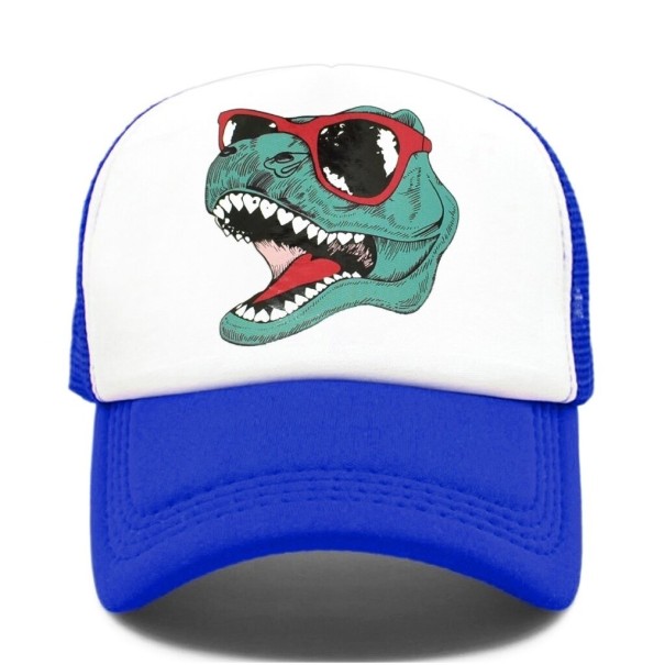 Kšiltovka s dinosaurem modrá