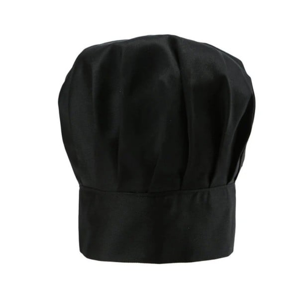 Kuchařská čepice nízký střih 22 cm sklady bavlna polyester pracovní pokrývka hlavy do kuchyně gastronomické oblečení černá