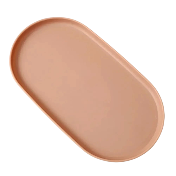 Kuchyňský talíř 23,8 x 13 cm Praktický servírovací talíř na hlavní jídla dezerty a svačiny hnědá