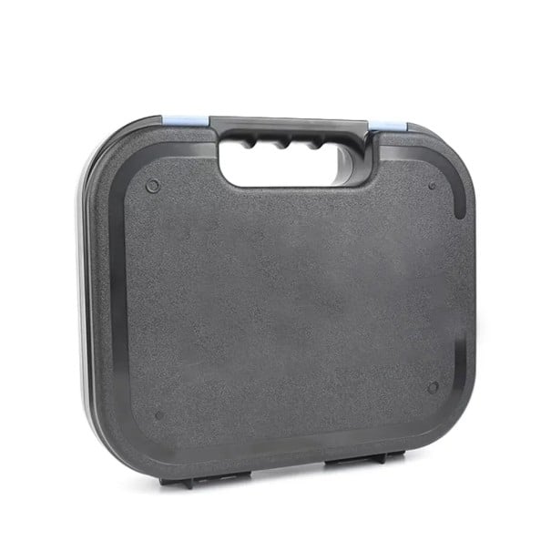 Kuferek na pistolet z wypełnieniem z pianki 270×230×60 mm ABS PP skrzynka ochronna do bezpiecznego przechowywania i transportu broni czarny