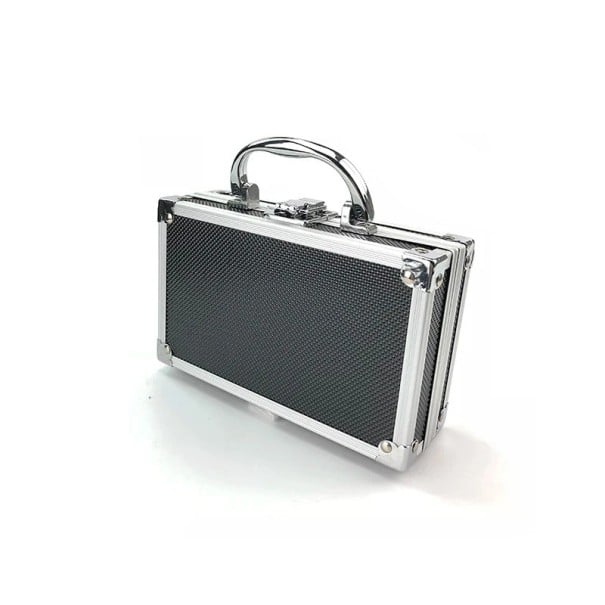 Kufr na nářadí Nárazuvzdorný přepravní box s pěnovou výstelkou 178 x 108 x 58 mm Hliníková slitina a ABS Černo-stříbrná Na přístroje a nářadí 1