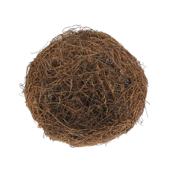 Kugleformet rattan fugle rede naturlig 20x8 cm rattan brunt flettet dekorativt til bur voliere have til fugle 1