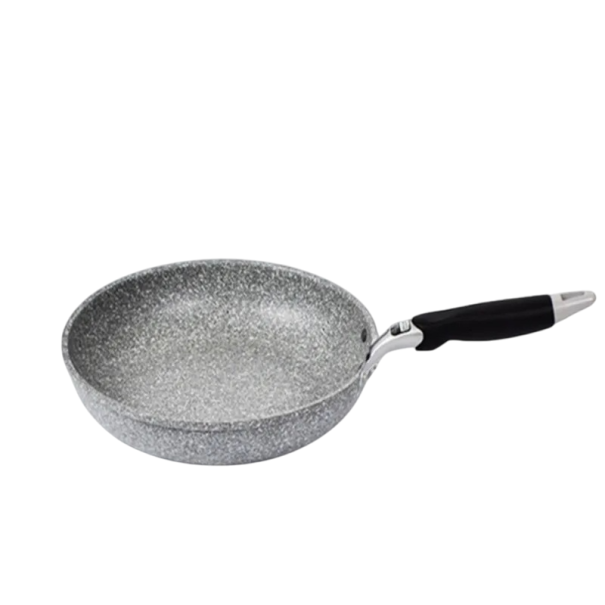 Kulatá nepřilnavá pánev 28 cm s dvojitým dnem a bakelitovou rukojetí pro různé typy sporáků 1
