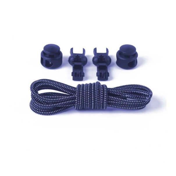 Kulaté tkaničky do bot bez zavazování Elastické tkaničky 100 cm Rychlé obouvání Sportovní pohodlí Pohodlné nošení Vhodné pro děti i dospělé námořnická modrá