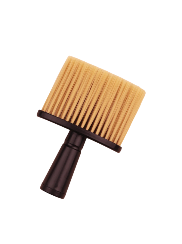 Kulatý kadeřnický kartáč na odstranění vlasů z obličeje 14,5 x 10 cm Profesionální štětka na krk a tvář Barber kartáč pro salon i domácnost bílá