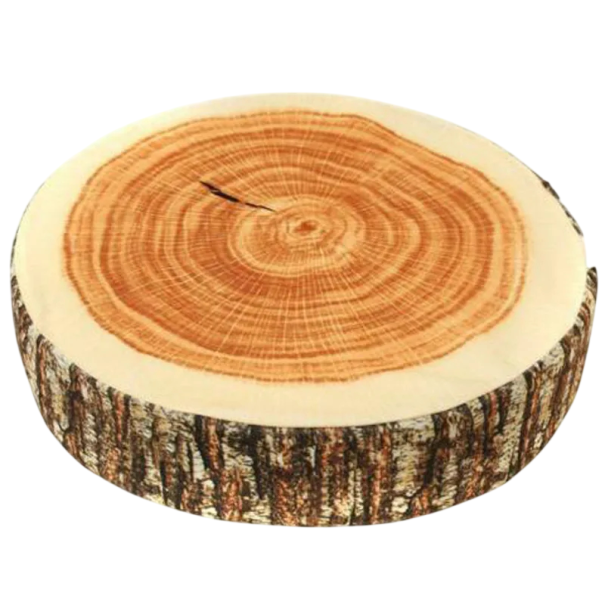 Kulatý vankúš v tvare letokruhov 35 × 7,5 cm oporný vankúš so zipsom mäkký sedací vankúš dekorácia na gauč a relaxáciu 1