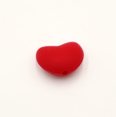 Kulki silikonowe w kształcie serca - 10 szt czerwony