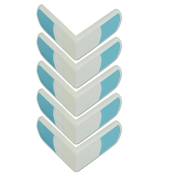 Kulma turvalukko kaapin oville ja laatikoille Pakkaus 5 kpl Kulmamuoto yhdistää etulevyn ja kyljen Muovia Mitat 7,6 x 4 cm 1