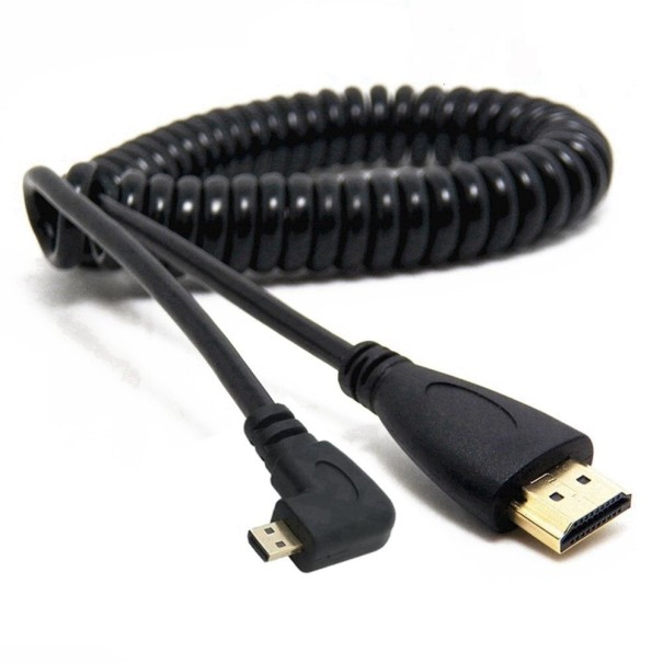 Kulmainen joustava kaapeli Micro HDMI / HDMI 1,5 m 1