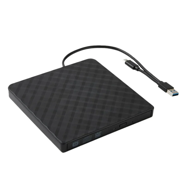 Külső CD DVD meghajtó USB 3.0 és USB-C Plug and Play Író Olvasó Windows Linux IOS Mac számára 8x DVD 24x CD sebességgel 1