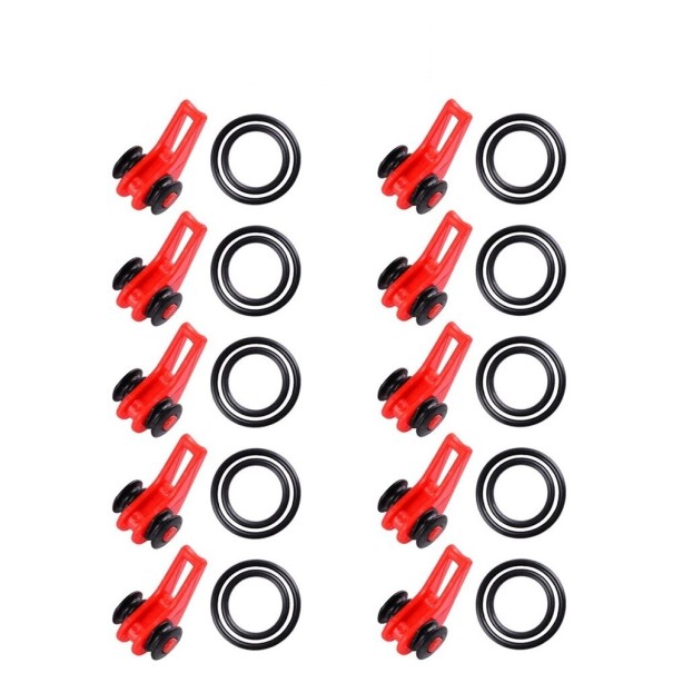 Kunstaashouders 10 stuks rood