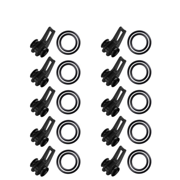 Kunstaashouders 10 stuks zwart