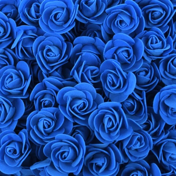 Kunstbloemen ter decoratie 100 stuks Set kunstrozen Decoratieve bloemen donkerblauw