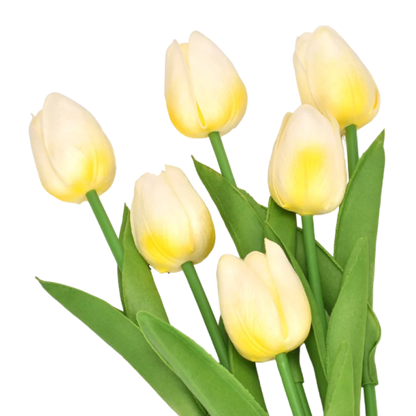 Kunstbloemen ter decoratie 3 stuks Set kunsttulpen Decoratieve bloemen geel