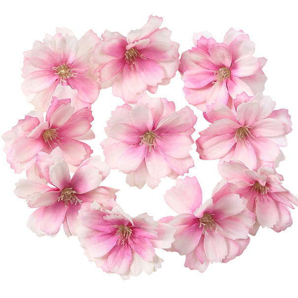 Kunstbloemen ter decoratie 30 stuks Set kunstbloemen Decoratieve bloemen roze