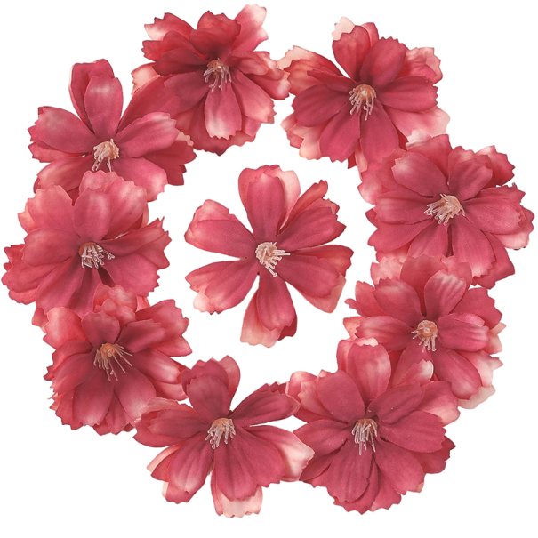 Kunstbloemen ter decoratie 30 stuks Set kunstbloemen Decoratieve bloemen wijnrood